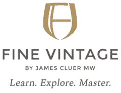 The fine vintage logo on a grey background.